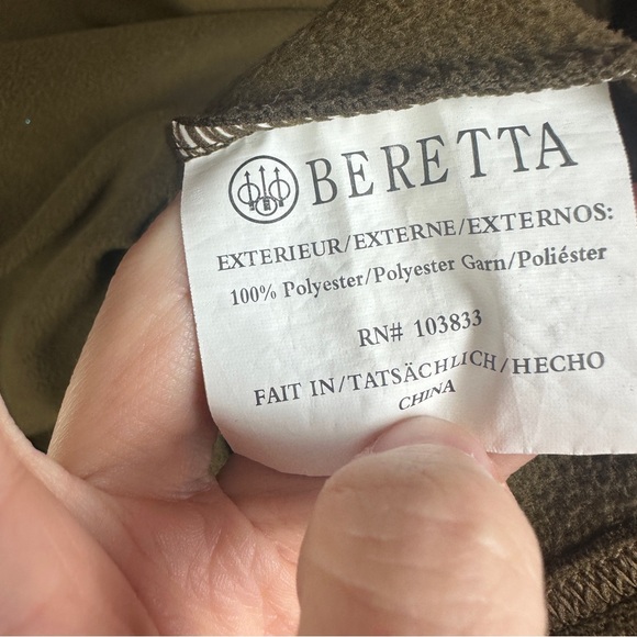 Beretta Deer Creek Lodge pullover half zip fleece in chocolate brown BRANDED - Picture 6 of 10